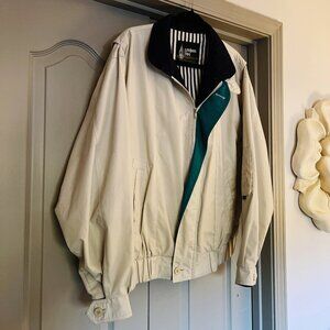 Vintage London Fog Lightweight Jacket – Men’s Large – Cream w/ Teal Accent